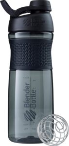 Garrafa misturadora SportMixer da BlenderBottle perfeita para shakes de proteína e pré-treino, 793 g, preta
