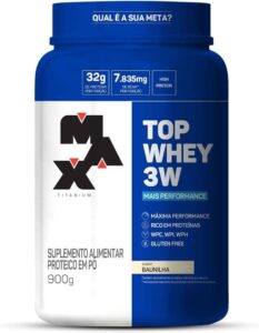 Max Titanium Top Whey 3W Mais Performance 900G Baunilha -
