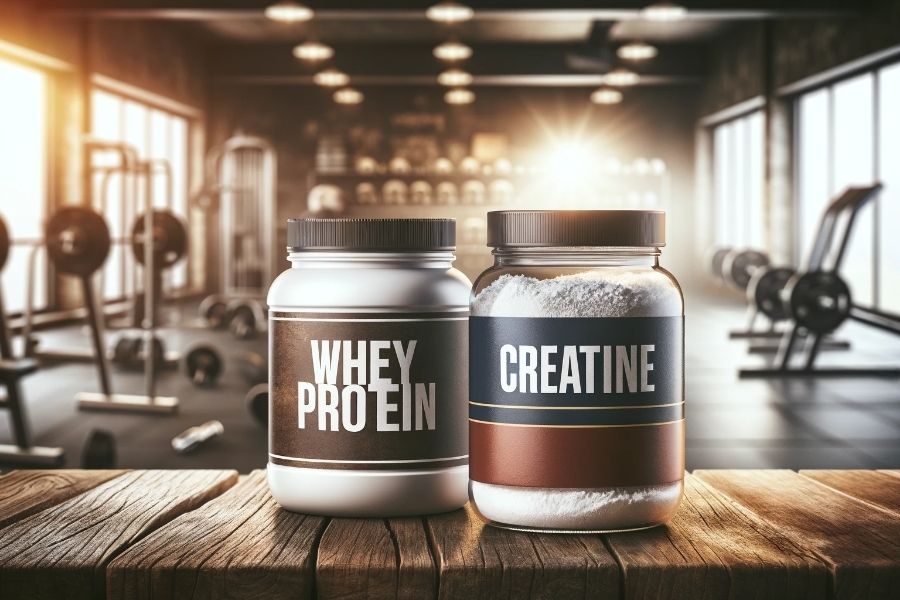 o que é melhor whey ou creatina