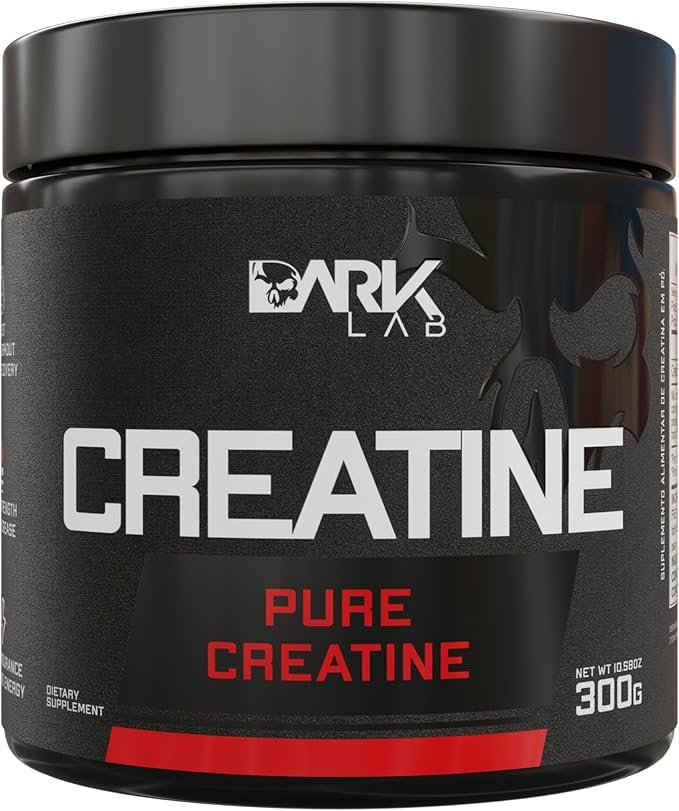 Creatina feminina vegana Dark Lab pura monohidratada, pote de 300 g