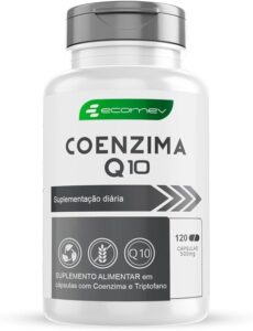 Coenzima Q10 + L Triptofano 500mg Ubiquinol Puro 100% Absorção 120Cápsulas Ecomev