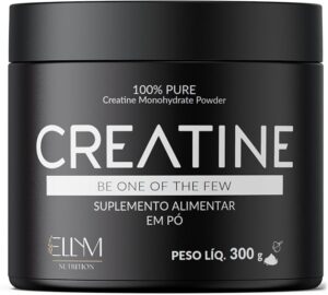 Creatina 300g Pura Monohidratada ELLYM NUTRITION Suplemento Alimentar Premium de Alto Rendimento 100% Pureza