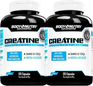 Kit 2x Creatina 100 Pura Monohidratada e Micronizada - Pote 120 Capsulas - Creatine Pure Monohydrate - Importada Alto Grau de Pureza - Original