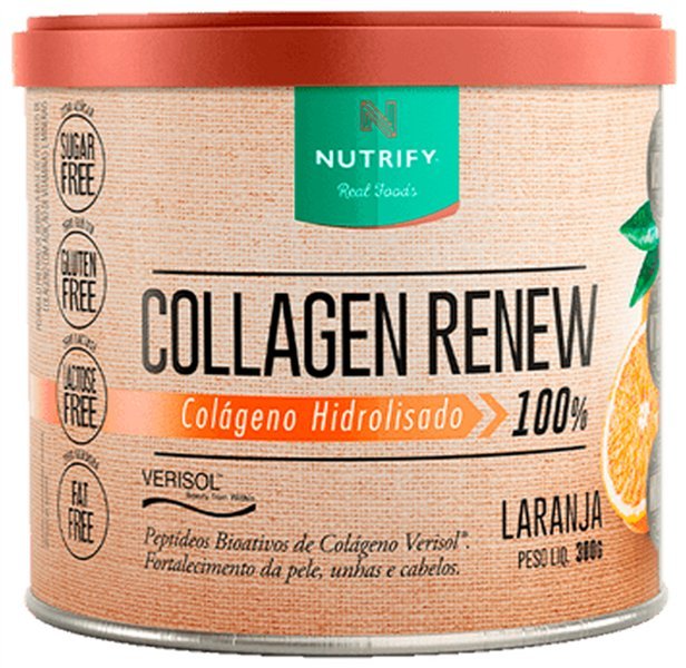 Lata de 300 g do Collagen Renew, colágeno com Verisol da Nutrify