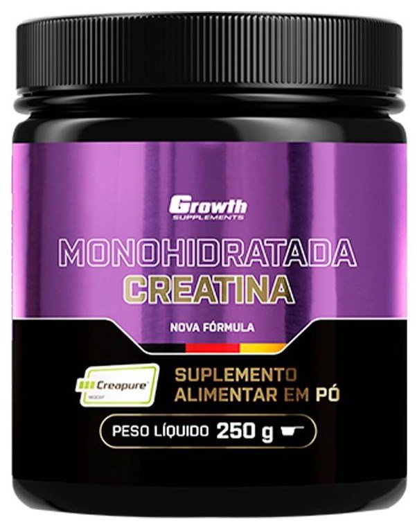 Pote de 250 g da Creatina Creapure da Growth Supplements
