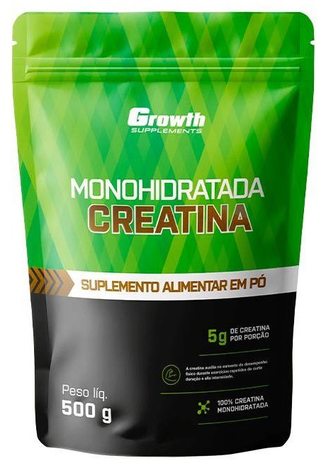 Refil de 500 g da Creatina Monohidratada da Growth Supplements