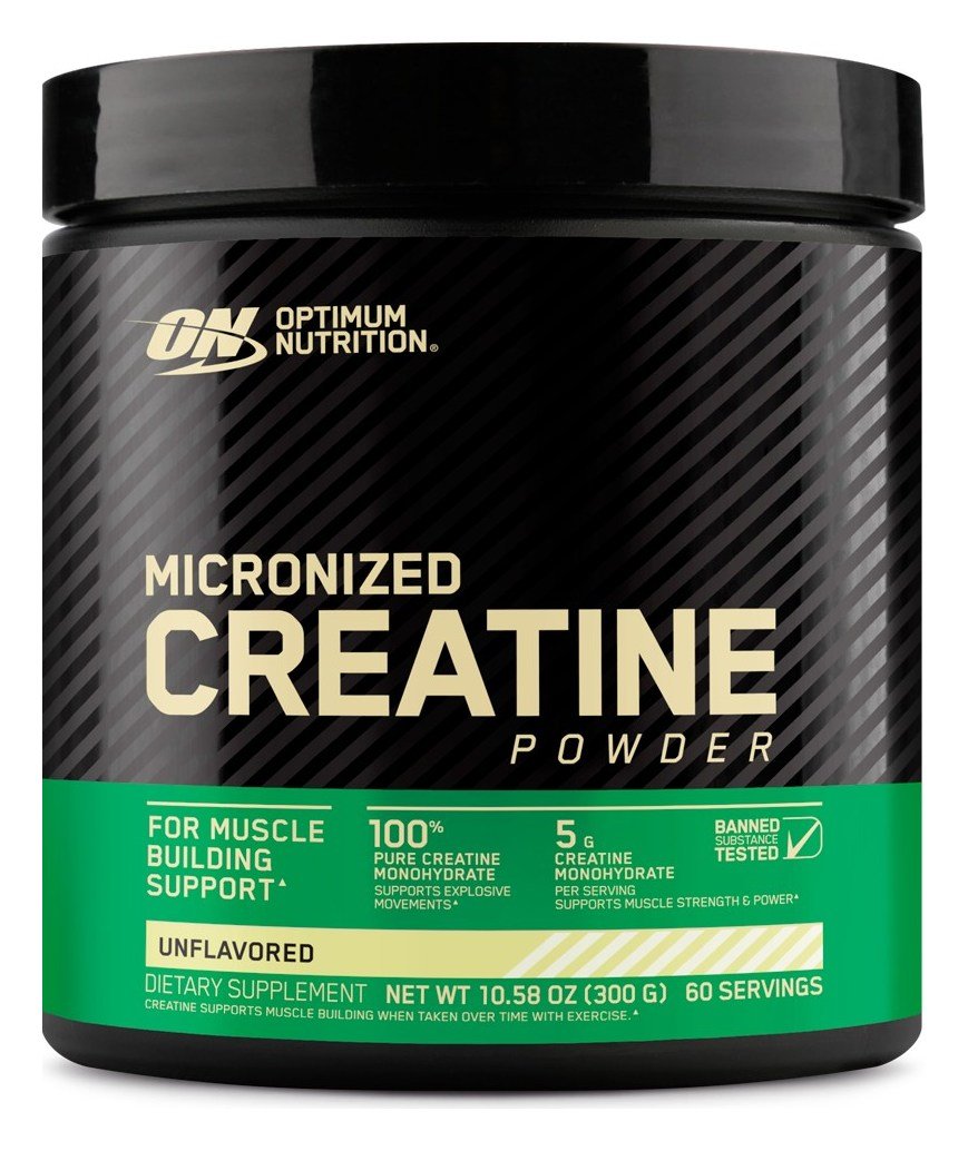 Creatina para iniciantes: Optimum Nutrition Micronized Creatine, pote de 300 g