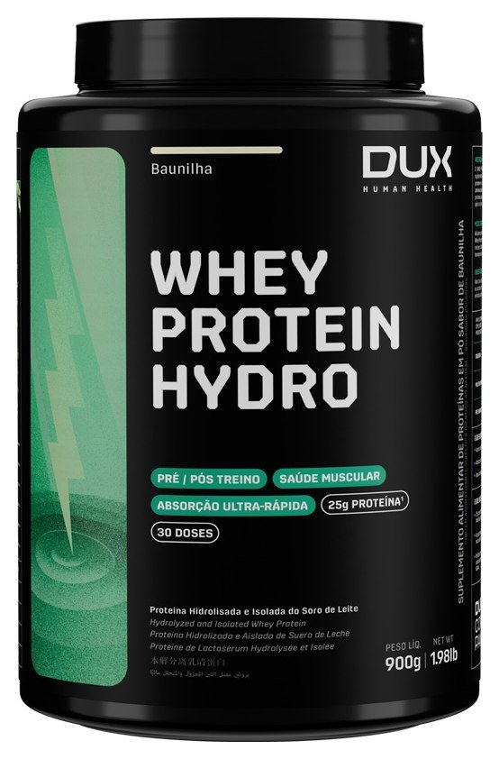 Whey protein hidrolisado para emagrecer: Dux Hydro 900 g sabor baunilha