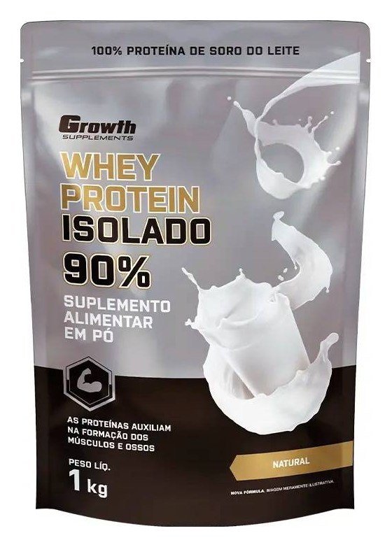 Pacote do Whey Protein Isolado Growth sabor Natural