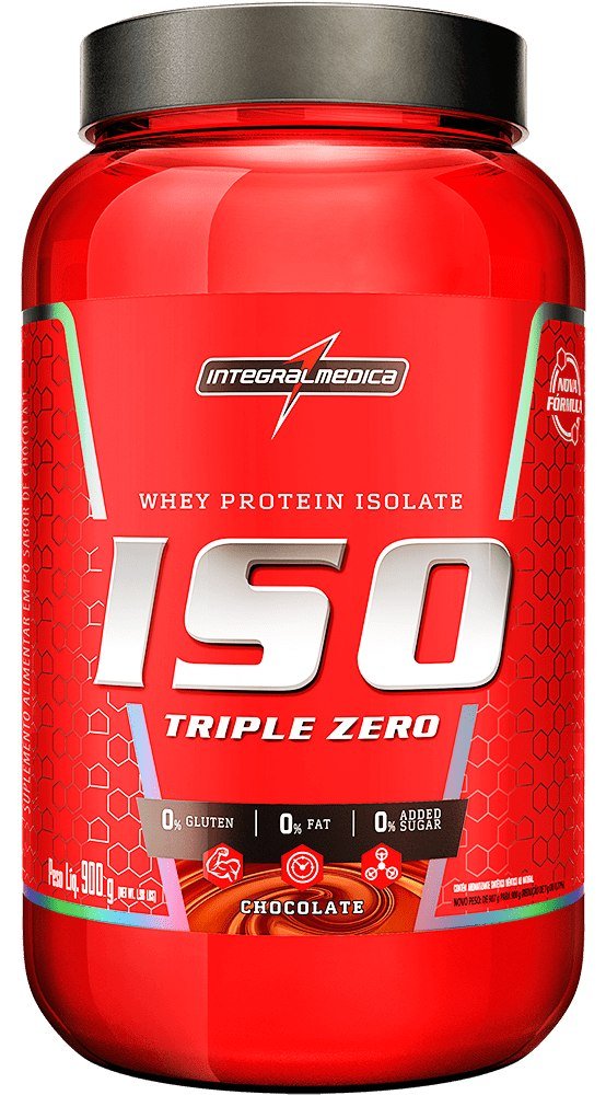 Pote do whey isolado Iso Triple Zero da Integralmédica