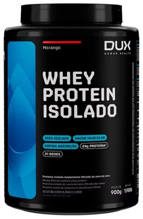 Pote de 900 g do Whey Protein Isolado da Dux