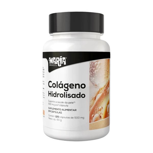 Colágeno hidrolisado em cápsula Maria Brasil, 120 cápsulas de 500 mg