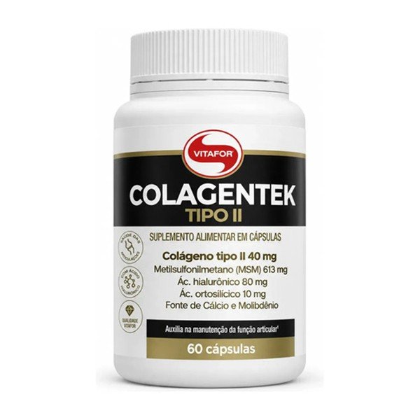 Pote do Colagentek II, da Vitafor, colágeno tipo 2