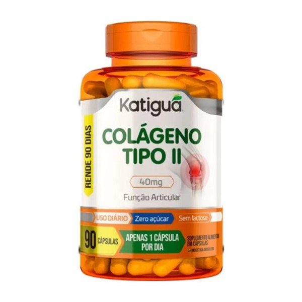 Pote do colágeno tipo 2 Katiguá com 90 cápsulas