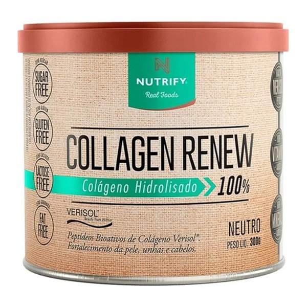 Lata de 300 g do Collagen Renew, da Nutrify, com Verisol