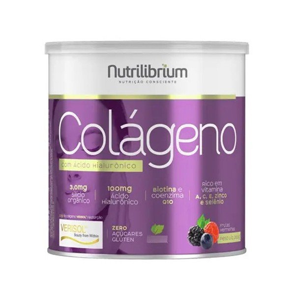 Colágeno Nutrilibrium em pó sabor frutas vermelhas 200 g