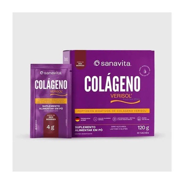 Melhor colágeno em sachê: Sanavita Colágeno Verisol 30 sachês