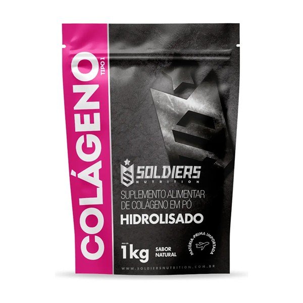 Pacote de 1 kg do colágeno hidrolisado da Soldiers Nutrition
