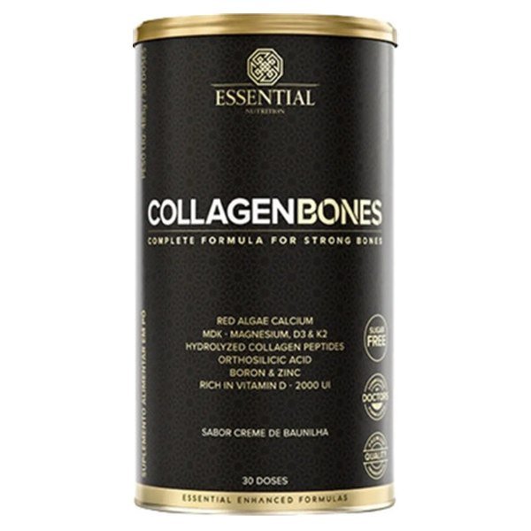 Colágeno para os ossos Collagen Bones Essential Nutrition baunilha 483 g