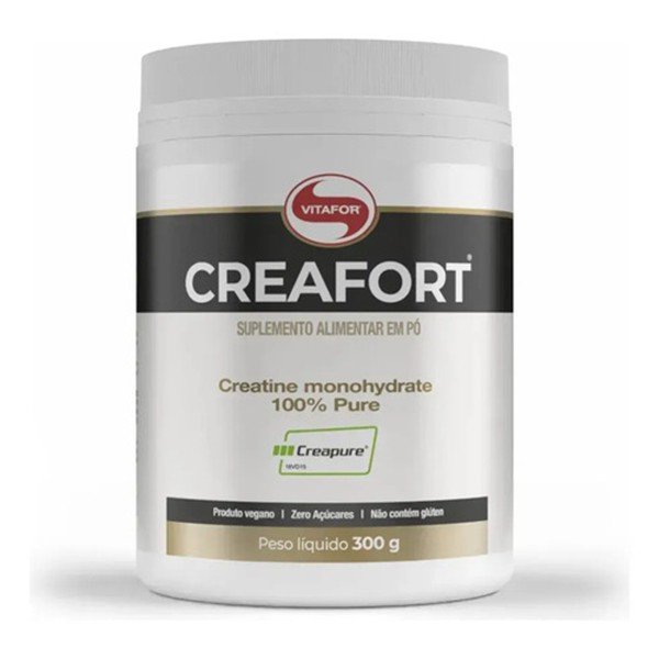 Pote de 300 g da creatina Creafort Vitafor com Creapure
