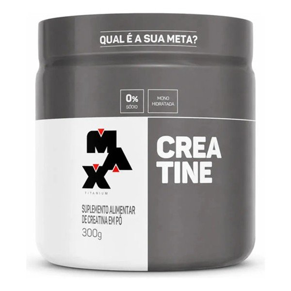 Pote de 300 g da creatina Max Titanium