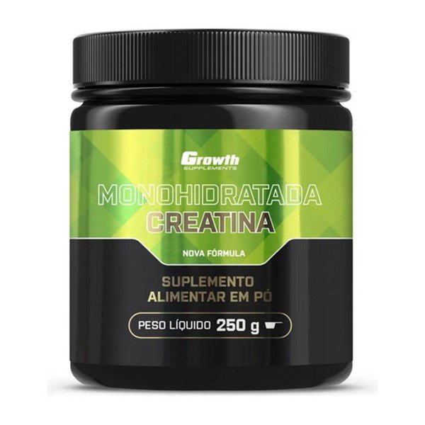 Pote de 250 g da creatina monohidratada Growth Supplements