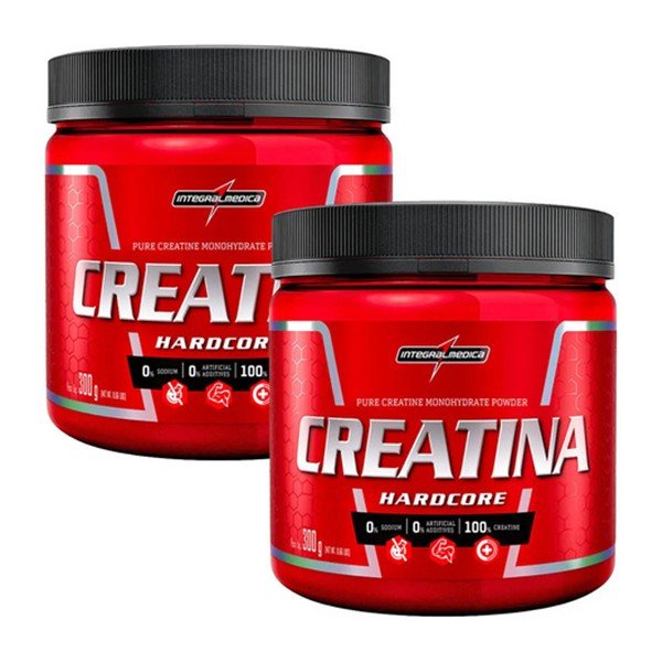 Melhor creatina: Integralmédica Hardcore kit com 2 potes de 300 g