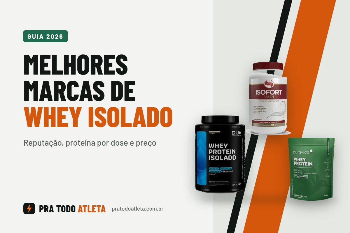 Melhores marcas de whey isolado: Vitafor Isofort, Dux e Puravida