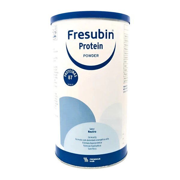 Lata do Fresubin Protein Powder, whey isolado sem sabor
