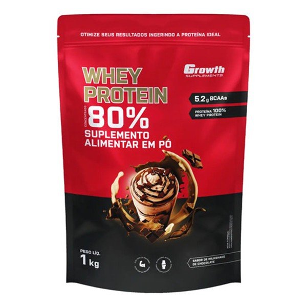 Whey Protein Concentrado Growth sabor Chocolate Milk Shake 1 kg