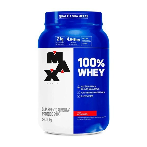 Whey para ganhar massa: Max Titanium 100% Whey 900 g